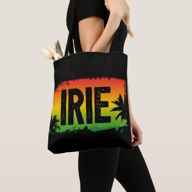 Tote Bag Tout IRIE Jamaïcain Rasta Drapeau Coucher de solei (De près)