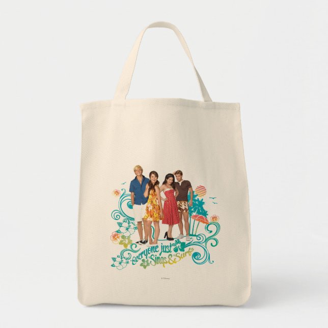 Tote Bag Tout le monde chante et surfe (Devant)