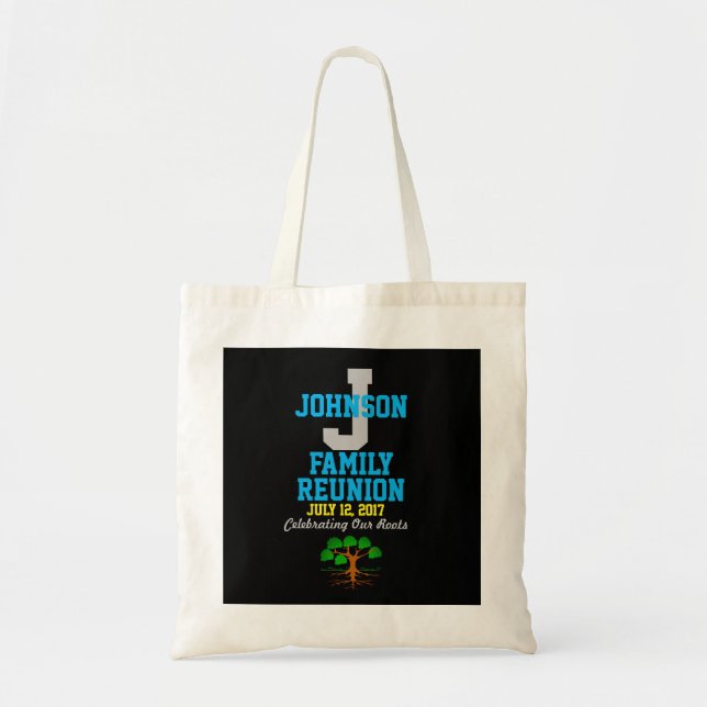 Tote Bag Tout nom Famille Réunion avec n'importe quelle dat (Devant)