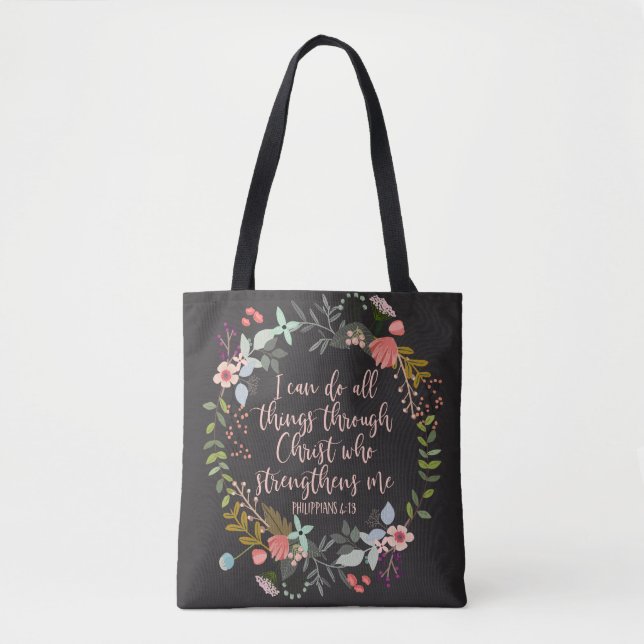Tote Bag Toutes les choses à travers Christ Philippiens Bib (Devant)