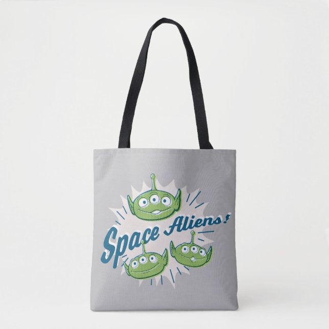 Tote Bag Toy Story 4| "Aliens spatiaux" Retro Graphisme (Devant)