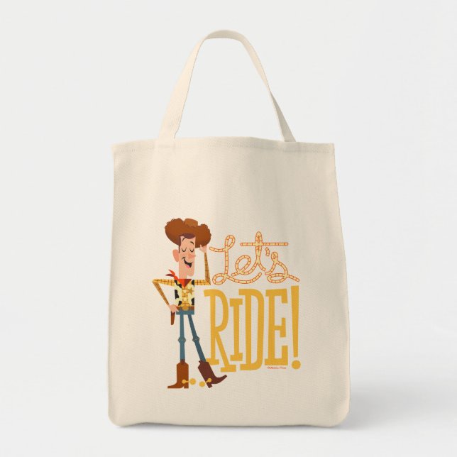 Tote Bag Toy Story 4 | Illustration en bois "Ride" (Devant)