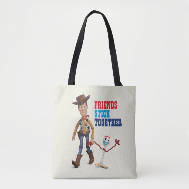 Tote Bag Toy Story 4| Woody & Forky Walking Together (Devant)