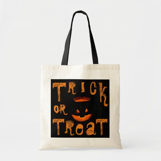 Tote Bag Trace ou traitement du crâne d'Halloween (Devant)