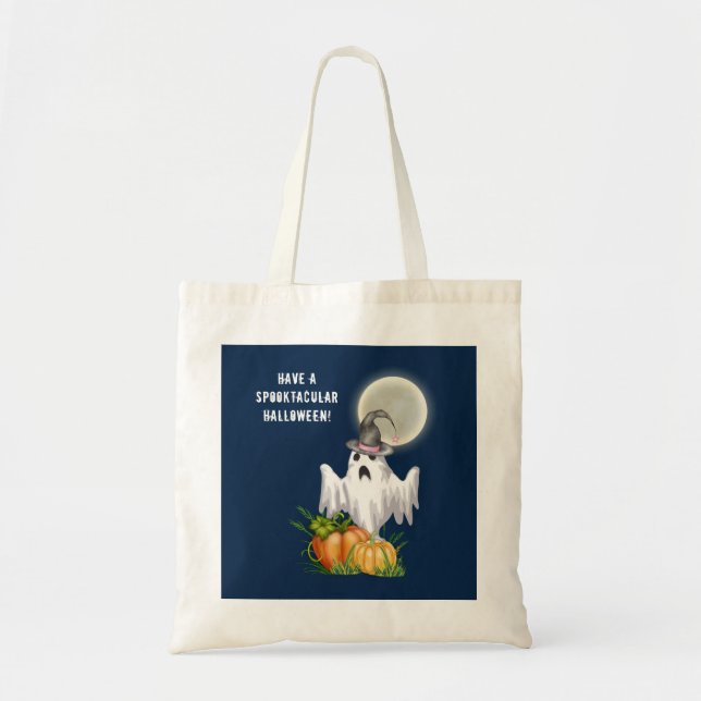 Tote Bag Trace ou traitement fantôme | Halloween Spooktacul (Devant)