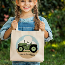 Tracteur de ferme vert pour enfants Cute personnal