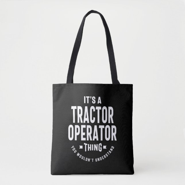 Tote Bag Tracteur Opérateur Titre du poste Cadeau (Devant)