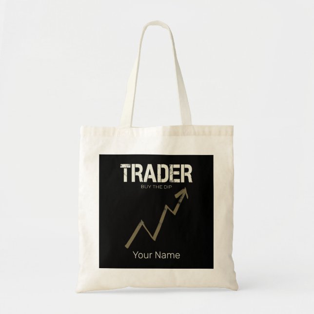 Tote Bag Trader Acheter Le Trader Dip Day Et CryptoCurrency (Devant)