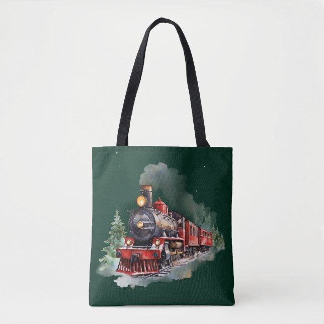 Tote Bag Train de Noël (Devant)