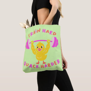 Tote Bag Train dur Quack Harder Drôle Drôle Canard Poids
