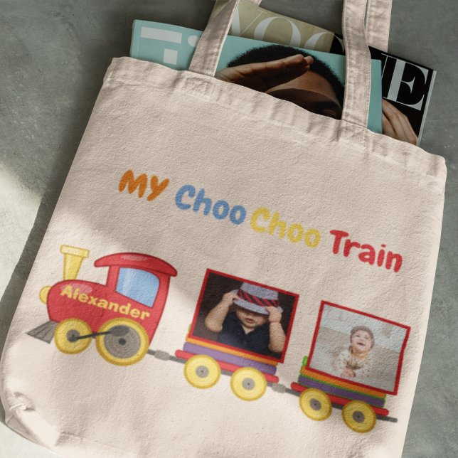 Tote Bag Train Jouet Toddler Boys Birthday Blue (Créateur téléchargé)