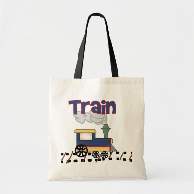 Tote Bag Train sur des T-shirts et des cadeaux de voie (Devant)