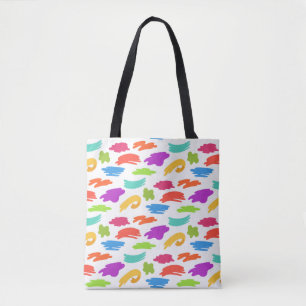 Tote Bag Traits de peinture de dessin animé colorés