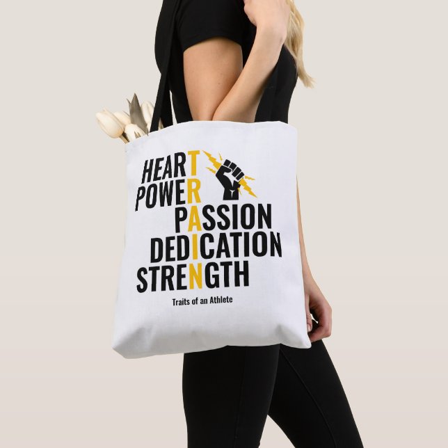 Tote Bag Traits d'un athlète (De près)