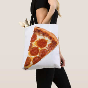 Tote Bag tranche de pizza pepperoni classique de SlipperyJo