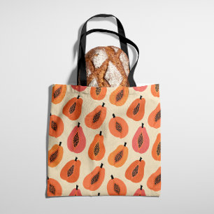 Tote Bag Tranche de Sunfruit Papaye Teintes Orange