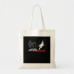 Tote Bag Travail Bestie Meilleur Travail Bestie Humour Amus