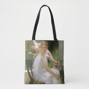 Tote Bag Travail interrompu par Bouguereau, Portrait d'ange