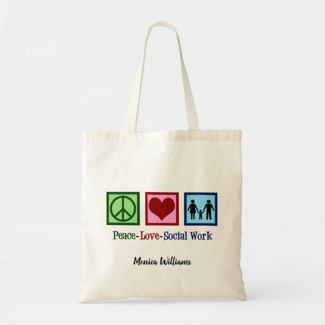 Tote Bag Travailleur social personnalisé (Devant)