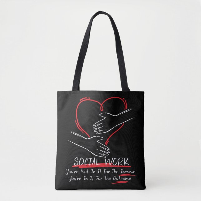 Tote Bag Travailleur social Vous n'y êtes pas pour le reven (Devant)