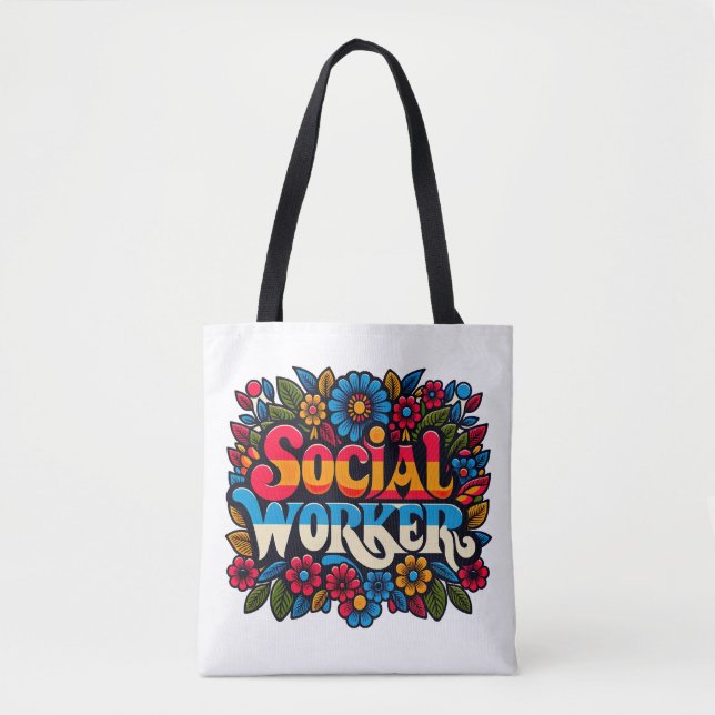 Tote Bag Travailleurs sociaux Maîtres cadeaux MSW (Devant)