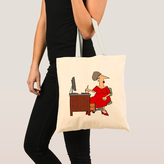 Tote Bag Travailleuse du bureau femme (Créateur téléchargé)