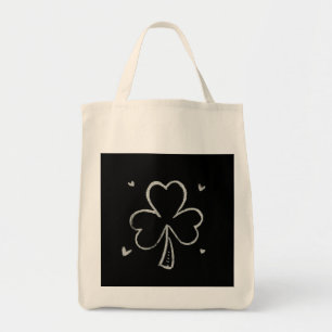 Tote Bag Trèfle esquissé – Dessin de trèfle irlandais à mai