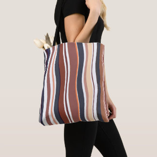 Tote Bag Trendy Modern Rustic Stripes