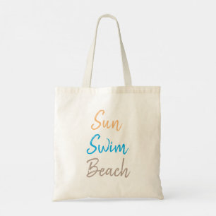 Tote Bag Trendy Sun Swim Beach Personnalisé 