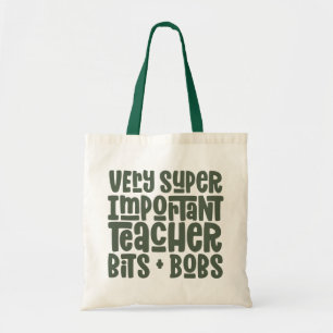 Tote Bag Très important enseignant typographie moderne cade