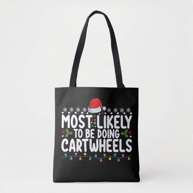 Tote Bag Très Probable De Faire Des Roues Noël (Devant)