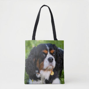 Tote Bag Tri Color Cavalier King Charles Spaniel Dog