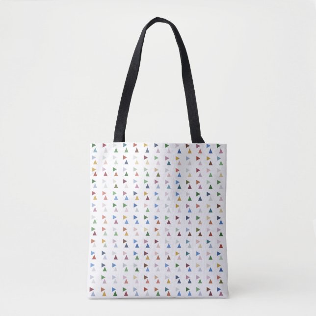 Tote Bag Triangles Pastel tendance sur Motif géométrique bl (Devant)