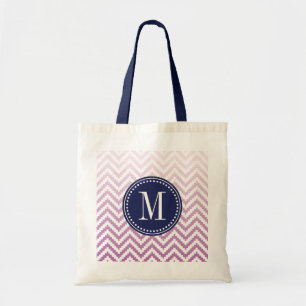Tote Bag Tribal aztèque pourpre d'Ombré Chevron