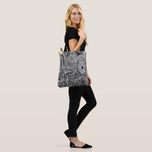 Tote Bag Tribal b/w