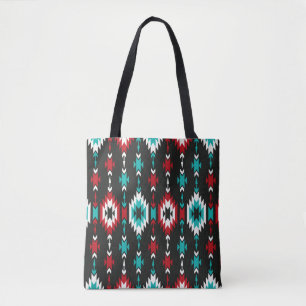 Tote Bag Tribal seamless colorful geometric pattern. Ethnic