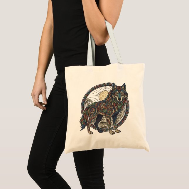 Tote Bag Tribal Wolf (Devant (produit))