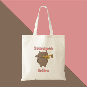 Tote Bag Tribu Trompette Chat Kawaii Rose