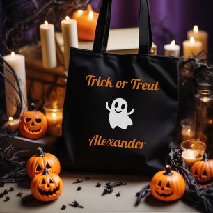 Tote Bag Trick mignon ou traitement Nom du fantôme d'Hallow