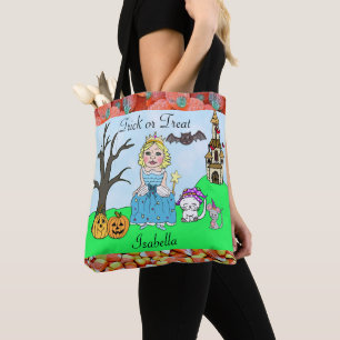 Tote Bag Trick or Treat Girl's Princess Halloween Candy