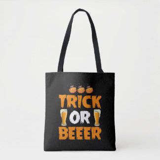 TOTE BAG TRICK OU BIÈRE HALLOWEEN