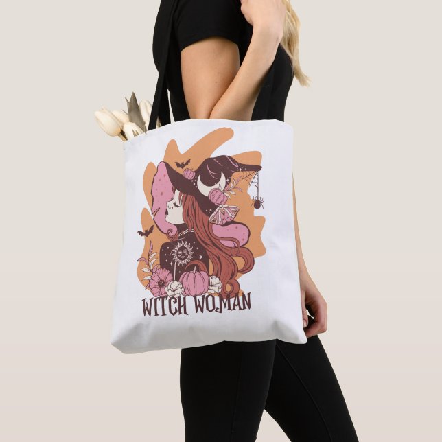 Tote Bag Trick Ou Traite De Sorcière De Glam Cute (De près)
