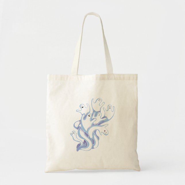 Tote Bag Trick ou traitement des fantômes d'Halloween volan (Devant)