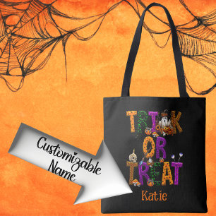 Tote Bag Trick ou traitement Halloween Éffrayant personnali