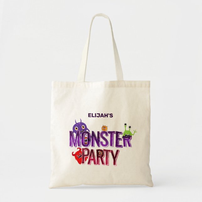Tote Bag Trick ou traitement personnalisé de la fête du mon (Devant)