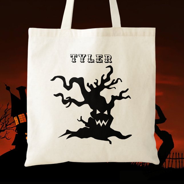Tote Bag Trick Ou Traiter Effrayant Halloween Script Modern (Créateur téléchargé)