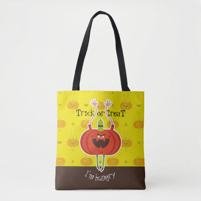 Tote Bag Trick ou traiter j'ai faim (Devant)