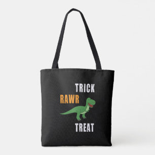 Tote Bag Trick Rawr Treat Cute Halloween Tyrannosaurus Rex
