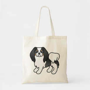 Tote Bag Tricolore japonais Chin mou Dessin Cartoon Chien