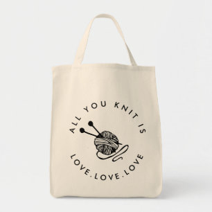 Tote Bag Tricot drôle Tout ce que vous tricotez est amour